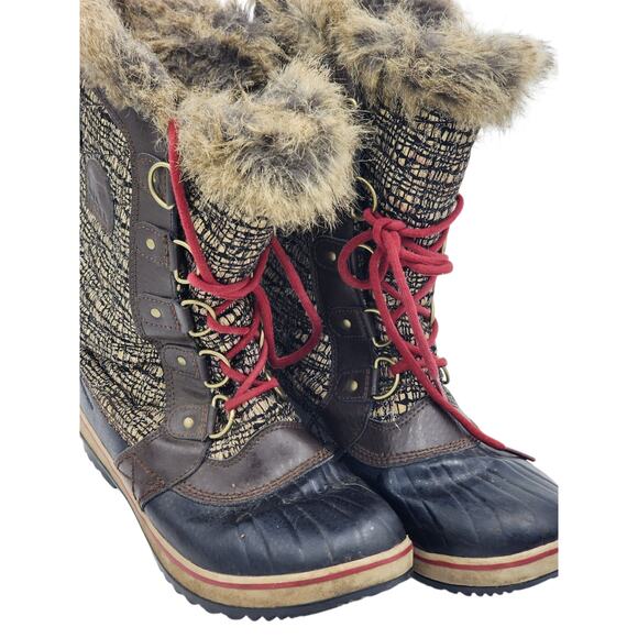 Sorel Tofino Boots Womens 9 Faux Fur Waterproof Winter Snow NL2388-231 Gorpcore - Picture 11 of 16